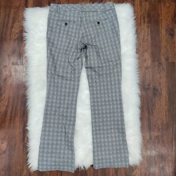 Plaid Black & White High-Waisted Flare Pants With Belt Loops Retro 80's Size 28 - Picture 4 of 9